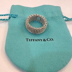 Tiffany & Company Somerset Mesh Ring Sz 8